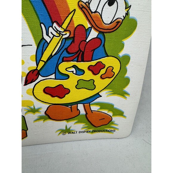 Walt Disney Productions Placemat Vintage Rainbow Colorful Mickey Mouse Minnie - Picture 2 of 3